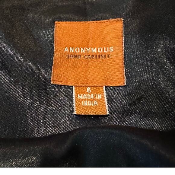 Anonymous John Carlisle Women's Lamb Leather Mini Skirt Black Sz 6 Edgy Fashion - Picture 5 of 8